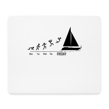 Voilier Voilier Voilier Voilier Yacht Week-end - Tapis de souris (format paysage) - blanc - Devant