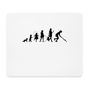 Feldhockeyspieler Hockey Hallenhockey Evolution - Mousepad (Querformat) - Weiß - Vorne