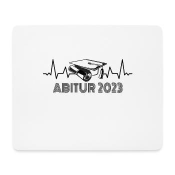 Abi 2023 Abitur Prüfung bestanden Herzschlag - Mousepad (Querformat) - Weiß - Vorne