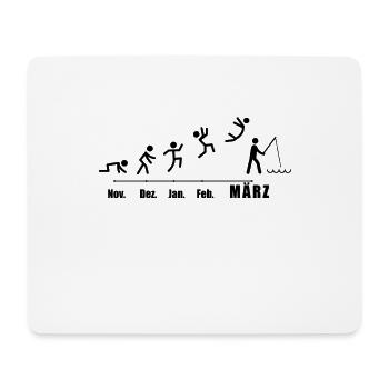 Angeln Angelnrute Angelsaison Fliegenfischen - Mousepad (Querformat) - Weiß - Vorne