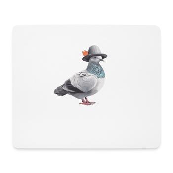 Taubenzüchter Taubensport Brieftauben mit Hut - Mousepad (Querformat) - Weiß - Vorne