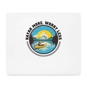 KAYAKS Kayaking CANOE RAFTING BOAT more-paddle - Mouse Pad (horizontal) - white - Front
