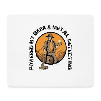 Sondengänger Sondler sondeln Lustiges-Bier - Mousepad (Querformat) - Weiß - Vorne