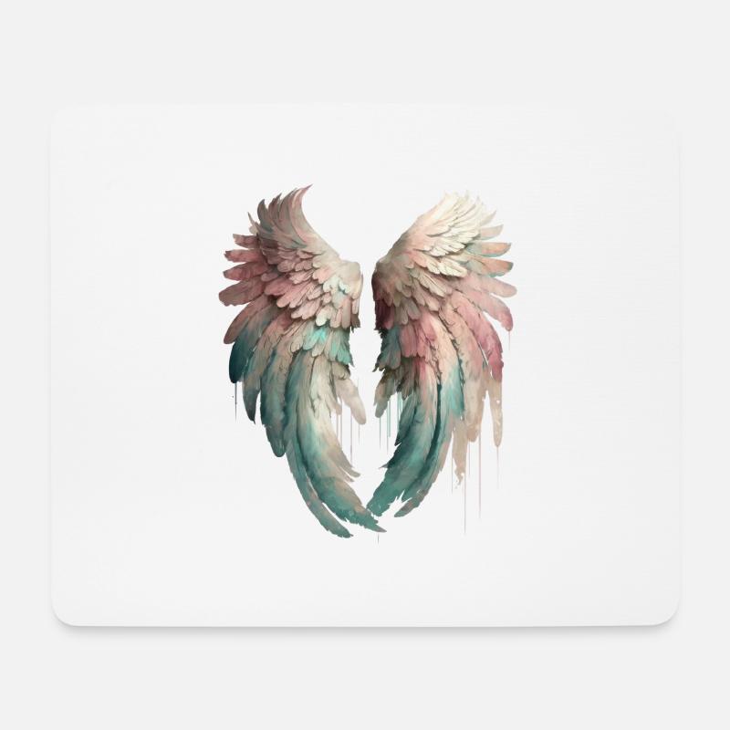 Engelsflügel - Mousepad (Querformat) - Weiß