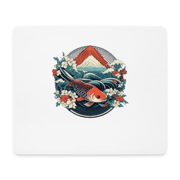 Koi Fische Kois-Karpfen Koi Garten-Teich Koi - Mousepad (Querformat) - Weiß - Vorne