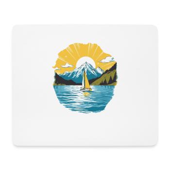Sailboat Sailing Ship Sailing Yacht Vintage Sailing - Mouse Pad (horizontal) - white - Front