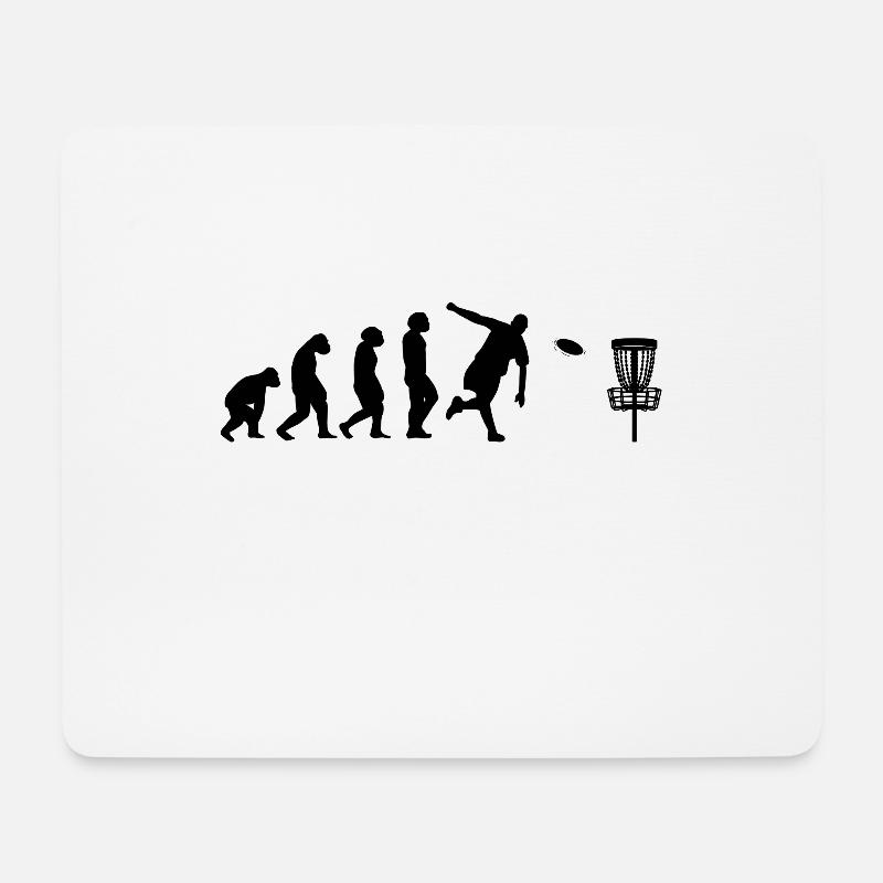 Disc-Golf-Spieler Disc-Golfer Game Evolution - Mousepad (Querformat) - Weiß