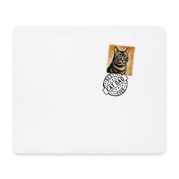 Katzen Papa Katze Katzenstempel Katzenväter - Mousepad (Querformat) - Weiß - Vorne