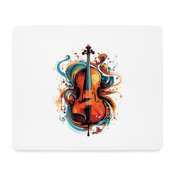 Violoncelliste musicien - Tapis de souris (format paysage) - blanc - Devant