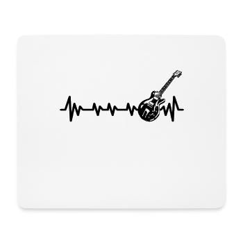 Guitaristes Guitares électriques Guitare acoustique Heartbeat - Tapis de souris (format paysage) - blanc - Devant