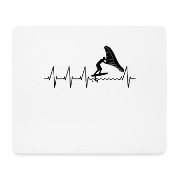 Wingfoil-Surfer Wingfoiling-Boards Herzschlag - Mousepad (Querformat) - Weiß - Vorne