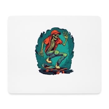 Skateboard Skater Ramp Skating Skating Skeleton - Mouse Pad (horizontal) - white - Front