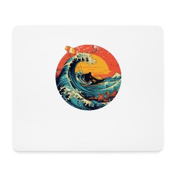 kitesurf kiteboard kitesurfing kite surf board - Mouse Pad (horizontal) - white - Front