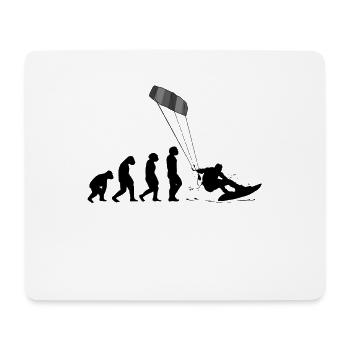 Kitesurf Kiteboard Kitesurfen Kite-Surf Evolution - Mousepad (Querformat) - Weiß - Vorne