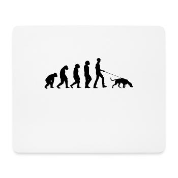 Hund Hundehalter Zubehör Hundliebhaber Evolution - Mousepad (Querformat) - Weiß - Vorne