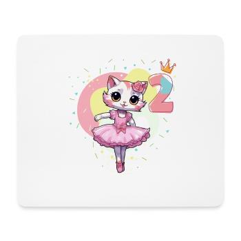 Girls ballet ballerina cats 2 years old 2. - Mouse Pad (horizontal) - white - Front