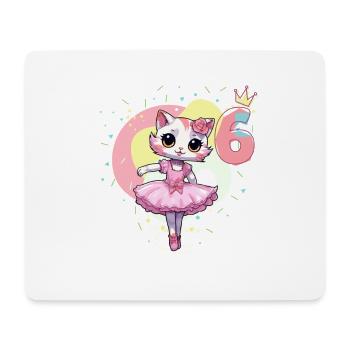 Girls ballet ballerina cats 6 years old 6. - Mouse Pad (horizontal) - white - Front