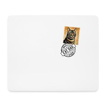 Katzen Papa Katze Katzenstempel Katzenväter - Mousepad (Querformat) - Weiß - Vorne