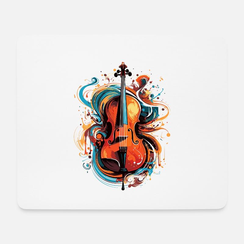 Cellospieler Cellist-Musiker - Mousepad (Querformat) - Weiß