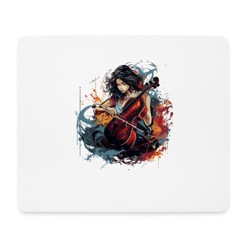 Cello player Cellist musician - Mouse Pad (horizontal) - white - Front