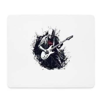 Guitaristes, Musiciens, Guitares électriques, Guitare acoustique - Tapis de souris (format paysage) - blanc - Devant