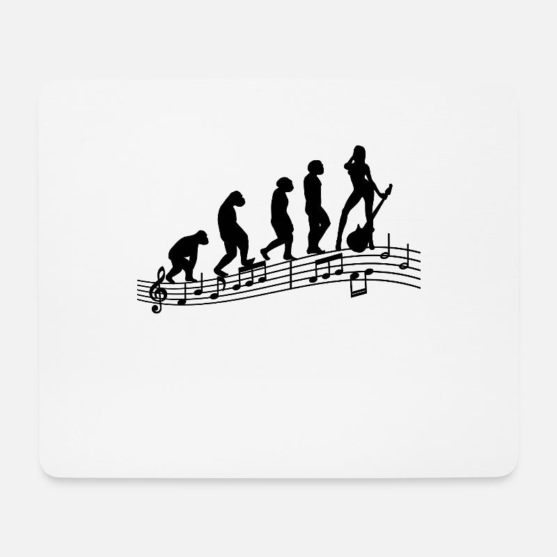 Gitarristen E-Gitarren Akustik-Gitarre Damen - Mousepad (Querformat) - Weiß