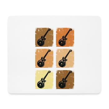 Gitarren Zubehör E-Gitarren-Saiten E Gitarren - Mousepad (Querformat) - Weiß - Vorne