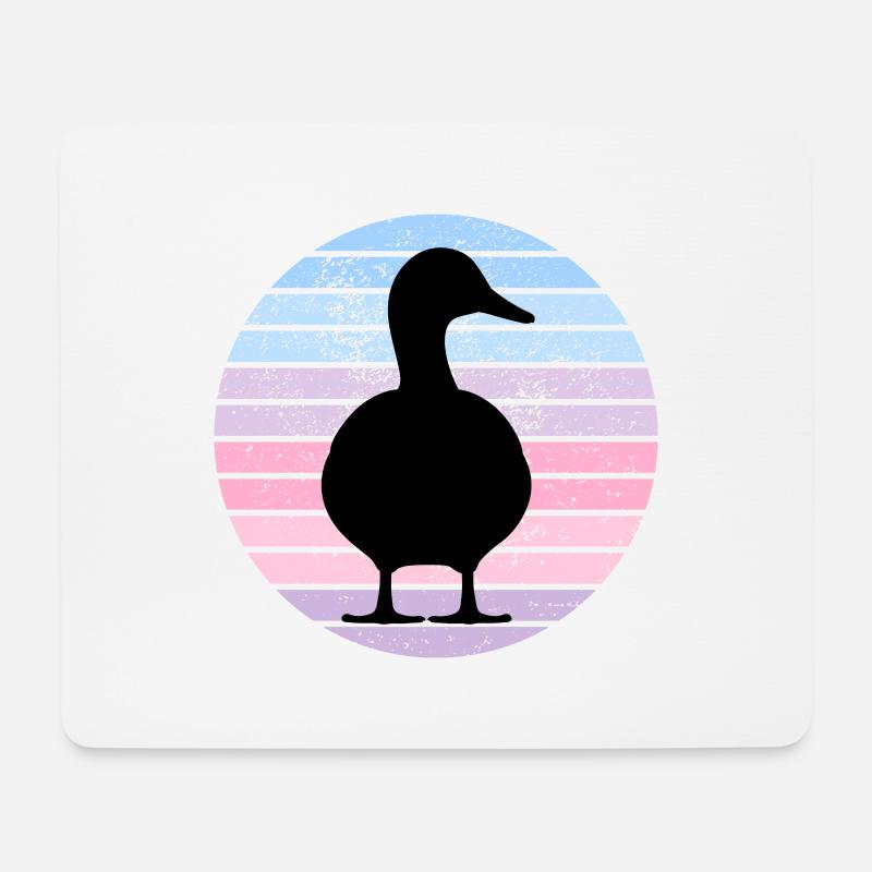 Vintage Duck - Mousepad (Querformat) - Weiß