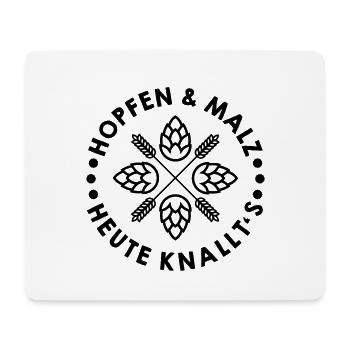 Hopfen und Malz - Mousepad (Querformat) - Weiß - Vorne