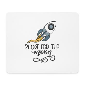 MOON SHOOTING MOON JOURNEY PLANET ROCKET MARS MOTIF - Mouse Pad (horizontal) - white - Front