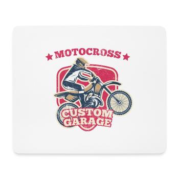 MOTOCROSS ENDURO CROSS MOTORRAD MOTIVE GESCHENK - Mousepad (Querformat) - Weiß - Vorne