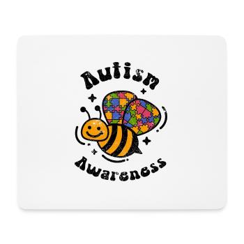 AUTIST BEE COLORFUL PUZZLE FAMILY LOVE ASD SAYINGS - Mouse Pad (horizontal) - white - Front