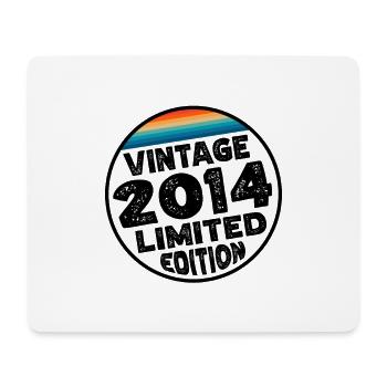 Vintage 2014 Cadeau d’anniversaire Fête des enfants - Tapis de souris (format paysage) - blanc - Devant