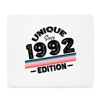 Unique seit 1992 Edition Geburtstag Vintage 1992 - Mousepad (Querformat) - Weiß - Vorne