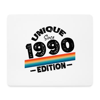 Unique seit 1990 Edition Geburtstag Vintage 1990 - Mousepad (Querformat) - Weiß - Vorne