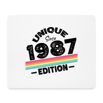 Unique depuis 1987 Edition Anniversaire Millésime 1987 - Tapis de souris (format paysage) - blanc - Devant