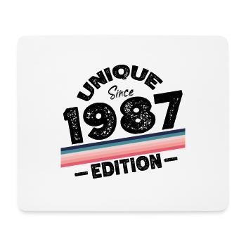 Unique seit 1987 Edition Geburtstag Vintage 1987 - Mousepad (Querformat) - Weiß - Vorne