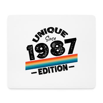 Unique seit 1987 Edition Geburtstag Vintage 1987 - Mousepad (Querformat) - Weiß - Vorne