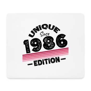 Unique seit 1986 Edition Geburtstag Vintage 1986 - Mousepad (Querformat) - Weiß - Vorne