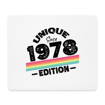 Unique seit 1978 Edition Geburtstag Vintage 1978 - Mousepad (Querformat) - Weiß - Vorne