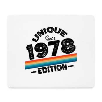 Unique seit 1978 Edition Geburtstag Vintage 1978 - Mousepad (Querformat) - Weiß - Vorne