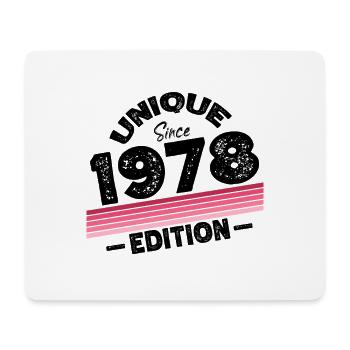 Unique seit 1978 Edition Geburtstag Vintage 1978 - Mousepad (Querformat) - Weiß - Vorne