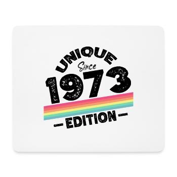 Unique depuis 1973 Edition Anniversaire Millésime 1973 - Tapis de souris (format paysage) - blanc - Devant