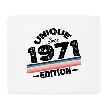 Unique depuis 1971 Edition Anniversaire Millésime 1971 - Tapis de souris (format paysage) - blanc - Devant