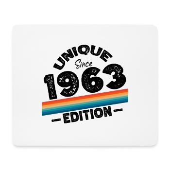 Unique depuis 1963 Edition Anniversaire Millésime 1963 - Tapis de souris (format paysage) - blanc - Devant