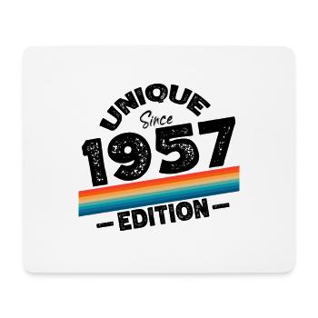 Unique depuis 1957 Edition Anniversaire Millésime 1957 - Tapis de souris (format paysage) - blanc - Devant