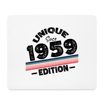Unique seit 1959 Edition Geburtstag Vintage 1959 - Mousepad (Querformat) - Weiß - Vorne