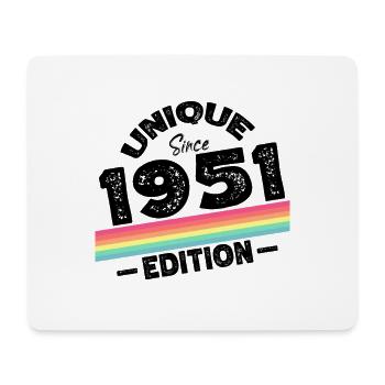 Unique depuis 1951 Edition Anniversaire Millésime 1951 - Tapis de souris (format paysage) - blanc - Devant