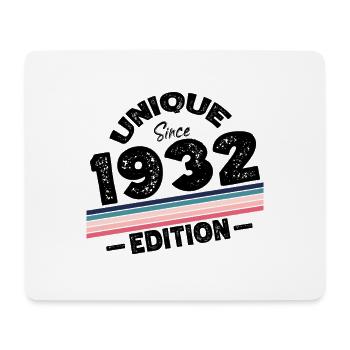 Unique depuis 1932 Edition Anniversaire Millésime 1932 - Tapis de souris (format paysage) - blanc - Devant