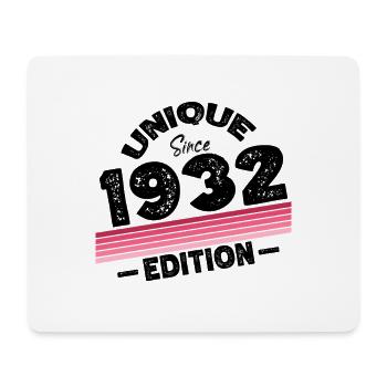 Unique depuis 1932 Edition Anniversaire Millésime 1932 - Tapis de souris (format paysage) - blanc - Devant